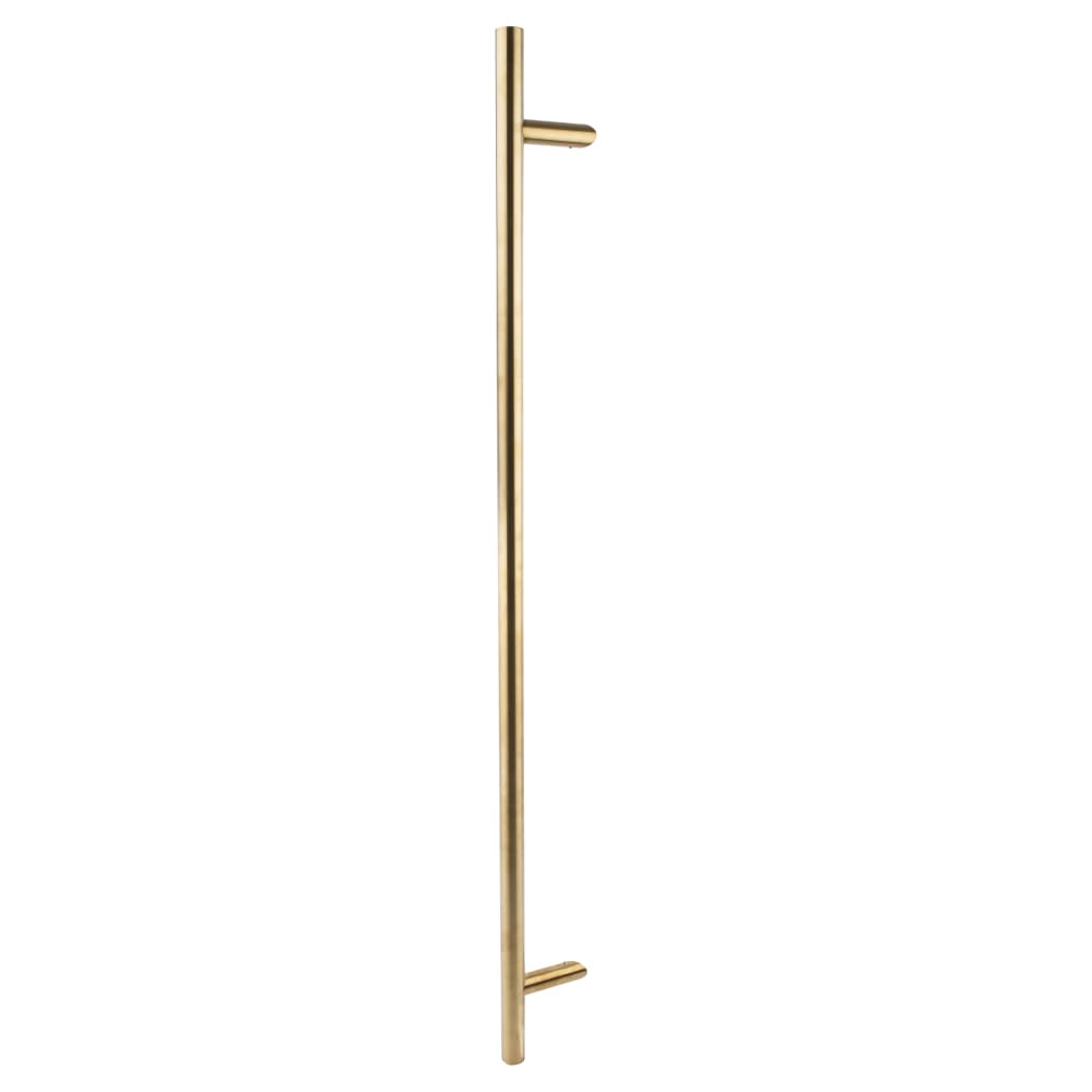 Altro 30mm Guardsman T-Bar Door Pull Handle - Bolt Fix - 1000mm Centres - PVD Satin Brass