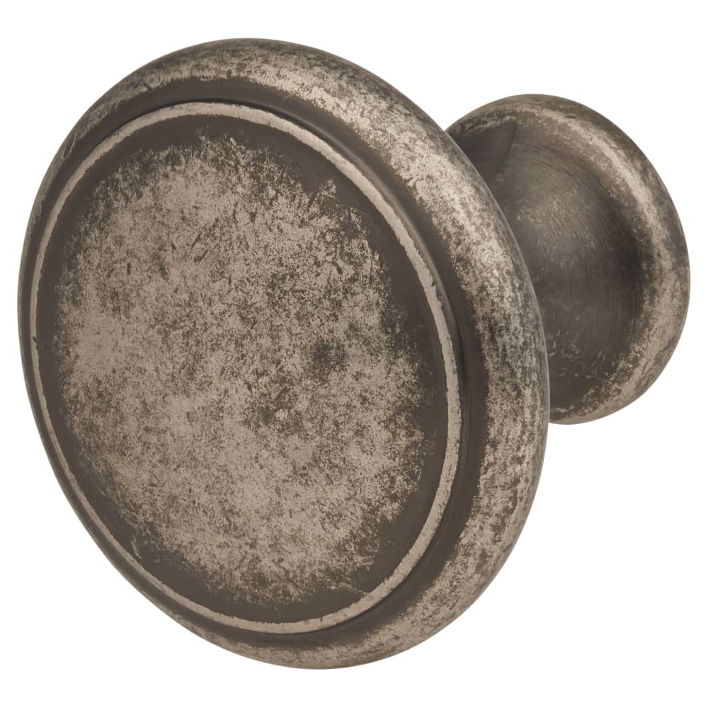 Olde Forge Thorpe Round Cabinet Knob - 30mm Diameter - Antique Pewter