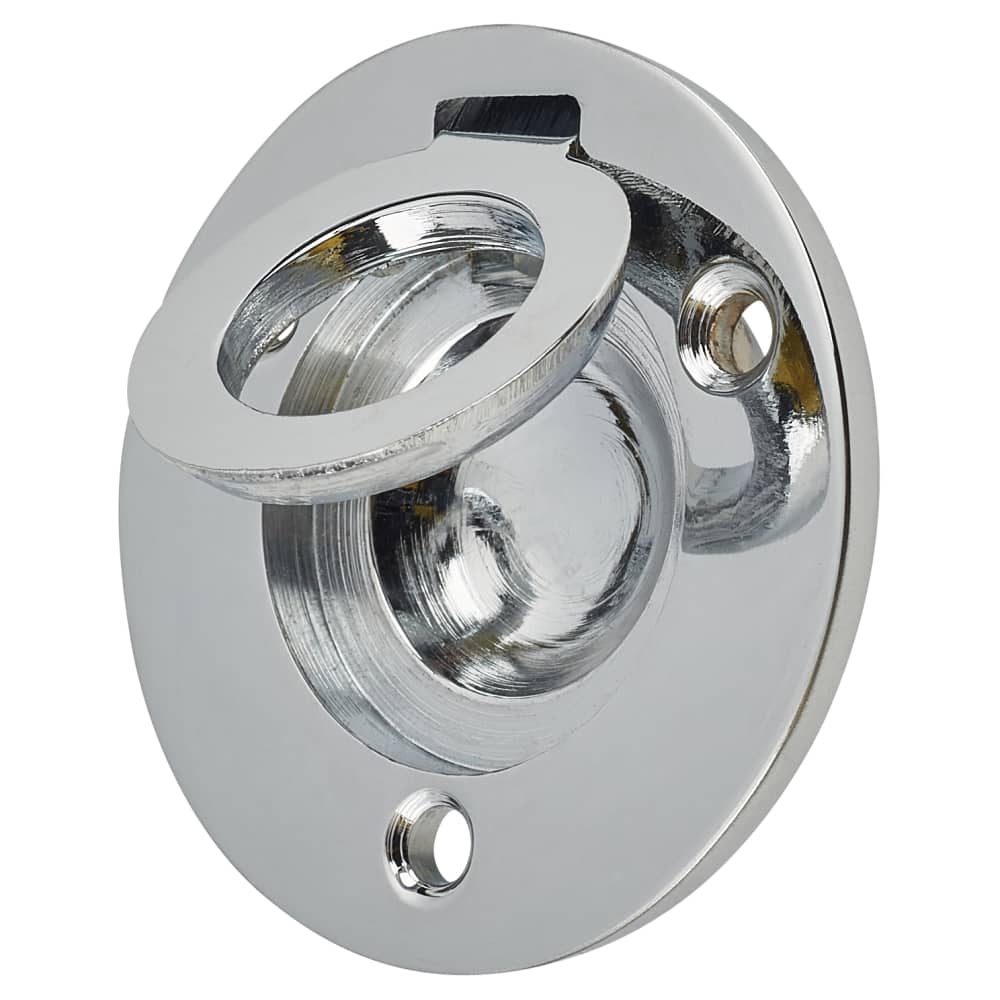 Altro Round Flush Ring Cabinet Pull Handle - 38mm Diameter - Polished Chrome