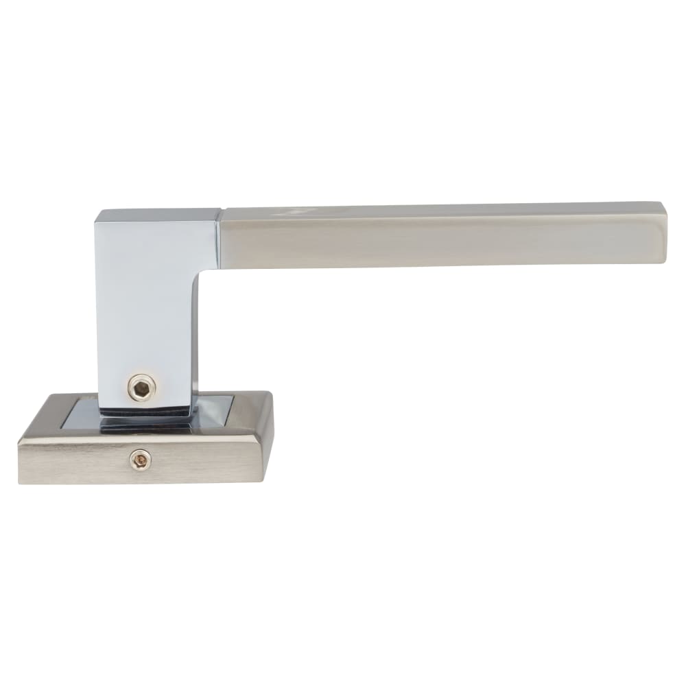 Altro Gama Door Handle on Square Rose - Satin Nickel/Polished Chrome 