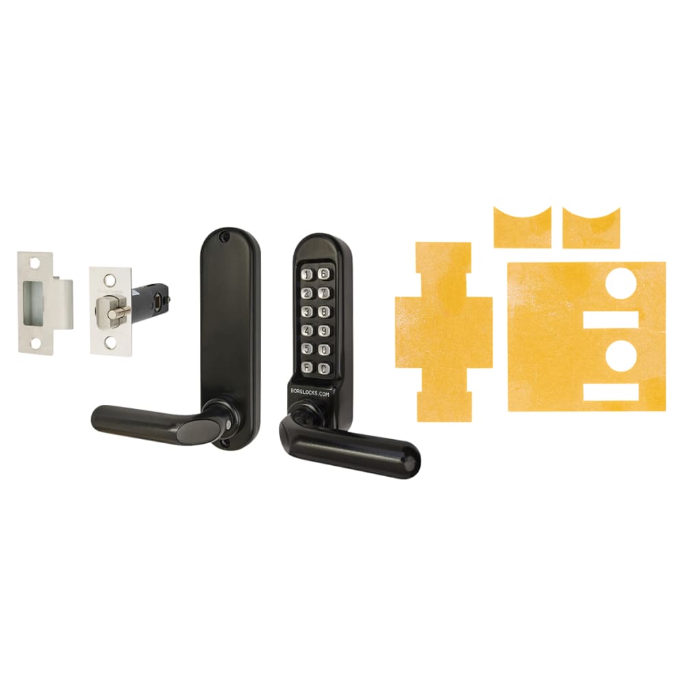 Borg BL5201 External Marine Grade Push Button Code Lock with Intumescent - Black