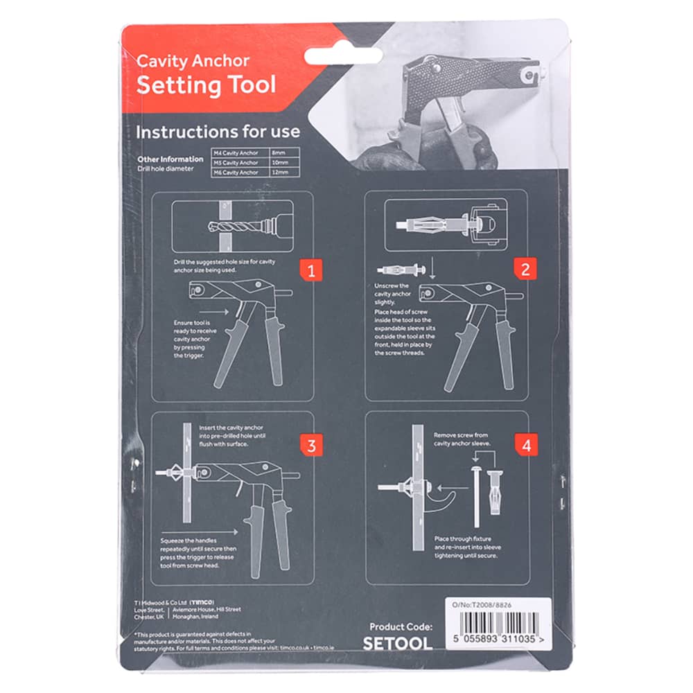 TIMCO Hollow Wall Anchor Setting Tool