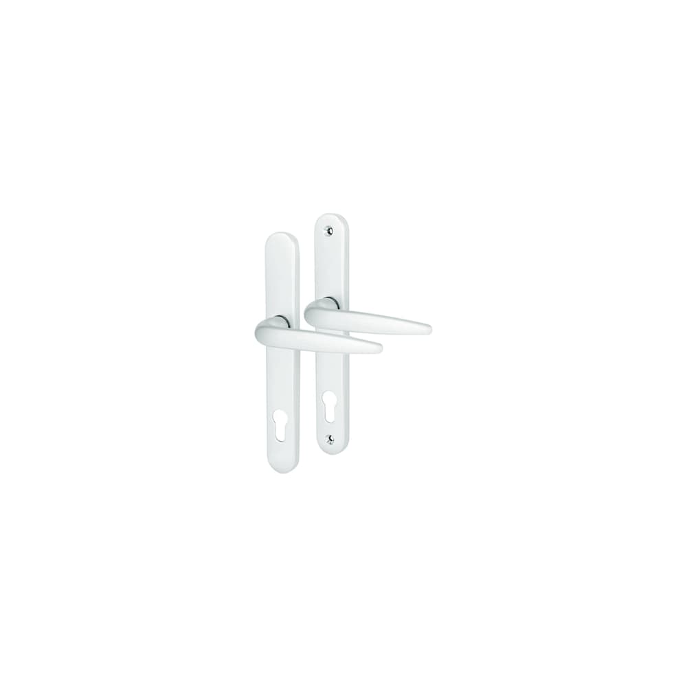 Trojan Sparta uPVC Multipoint Door Handle - Long Plate - 92mm c/c - White
