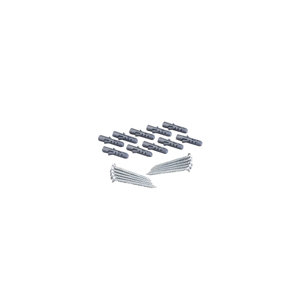 elfa Twin Slot Shelving System - Fixings for Twin Slot Shelf Wall Uprights - Solid Wall - Pack of 10