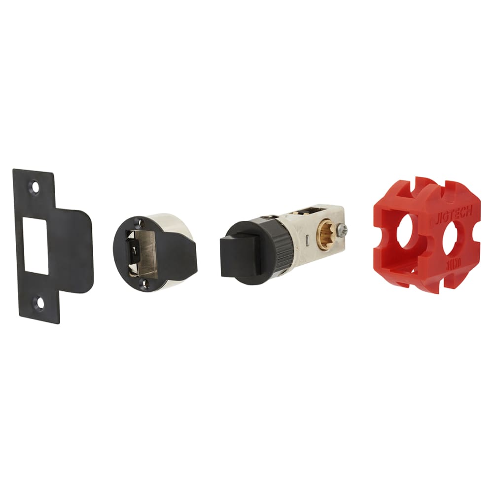 Jigtech Smartlatch Passage Latch - 45mm Backset - Matt Black