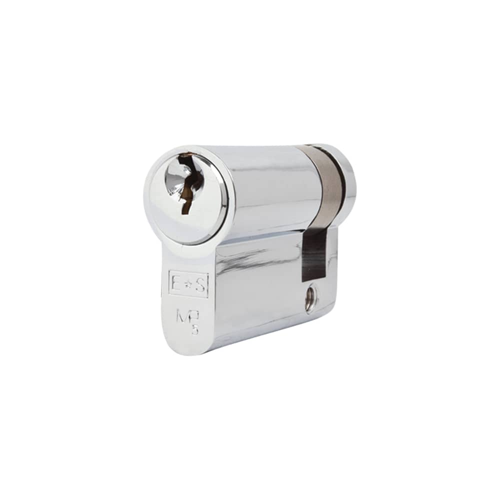 Eurospec 5 Pin 45mm Euro Single Cylinder - 35 + 10mm - Polished Chrome - Keyed Alike