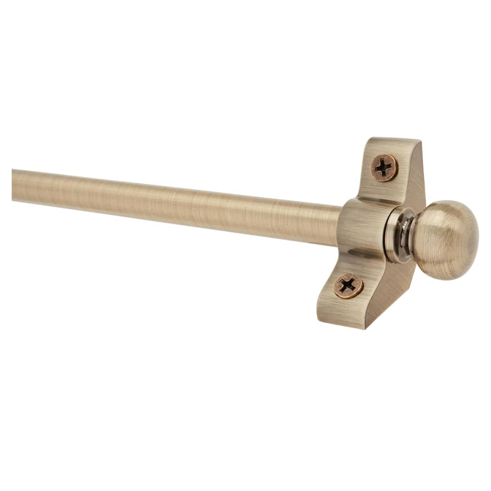 Altro Stair Rod with Round Bulb Finials - 900mm Length - Antique Brass