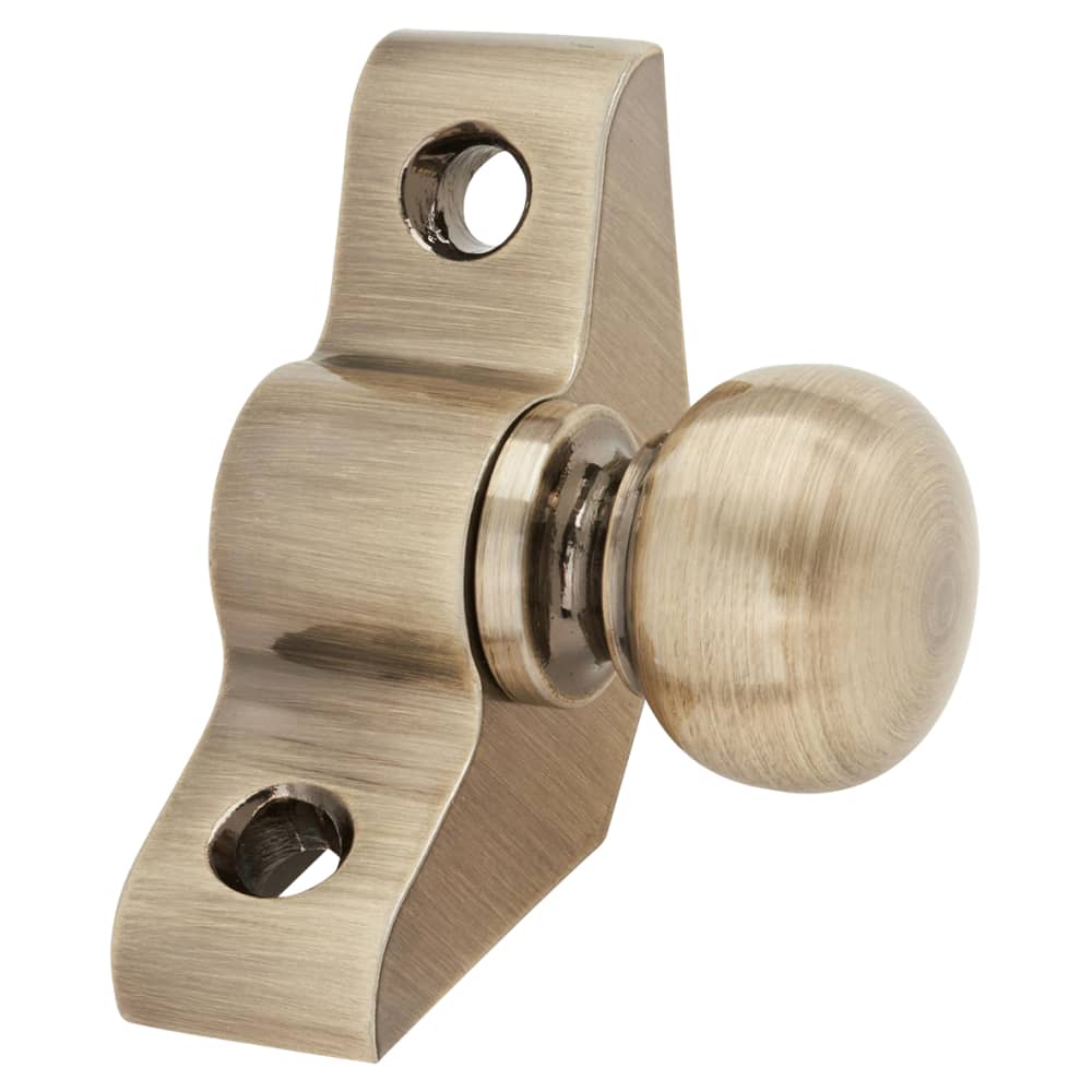 Altro Stair Rod with Round Bulb Finials - 900mm Length - Antique Brass