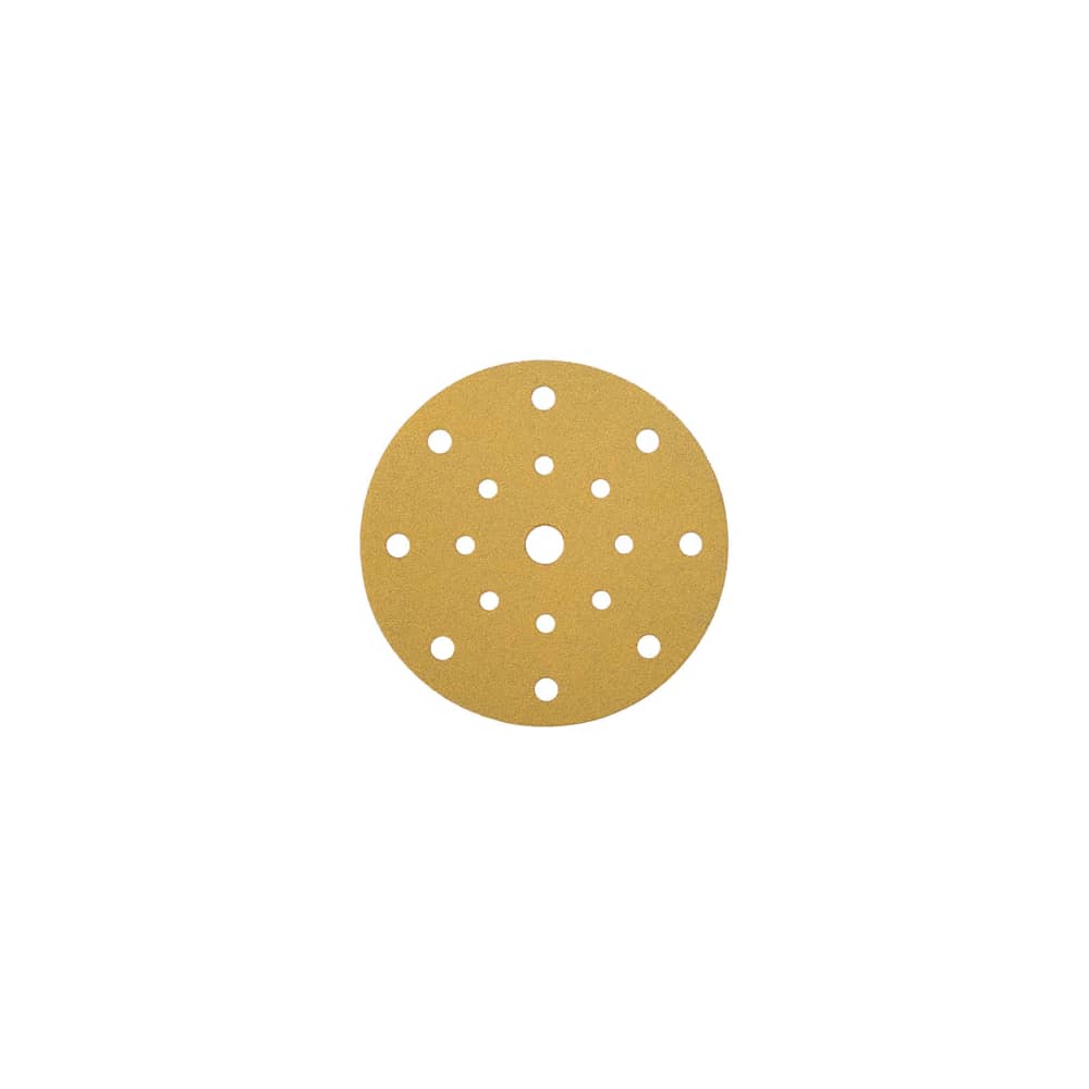 Mirka Gold Sanding Disc 17 Hole - 150mm Diameter - Grit 40 - Pack of 50
