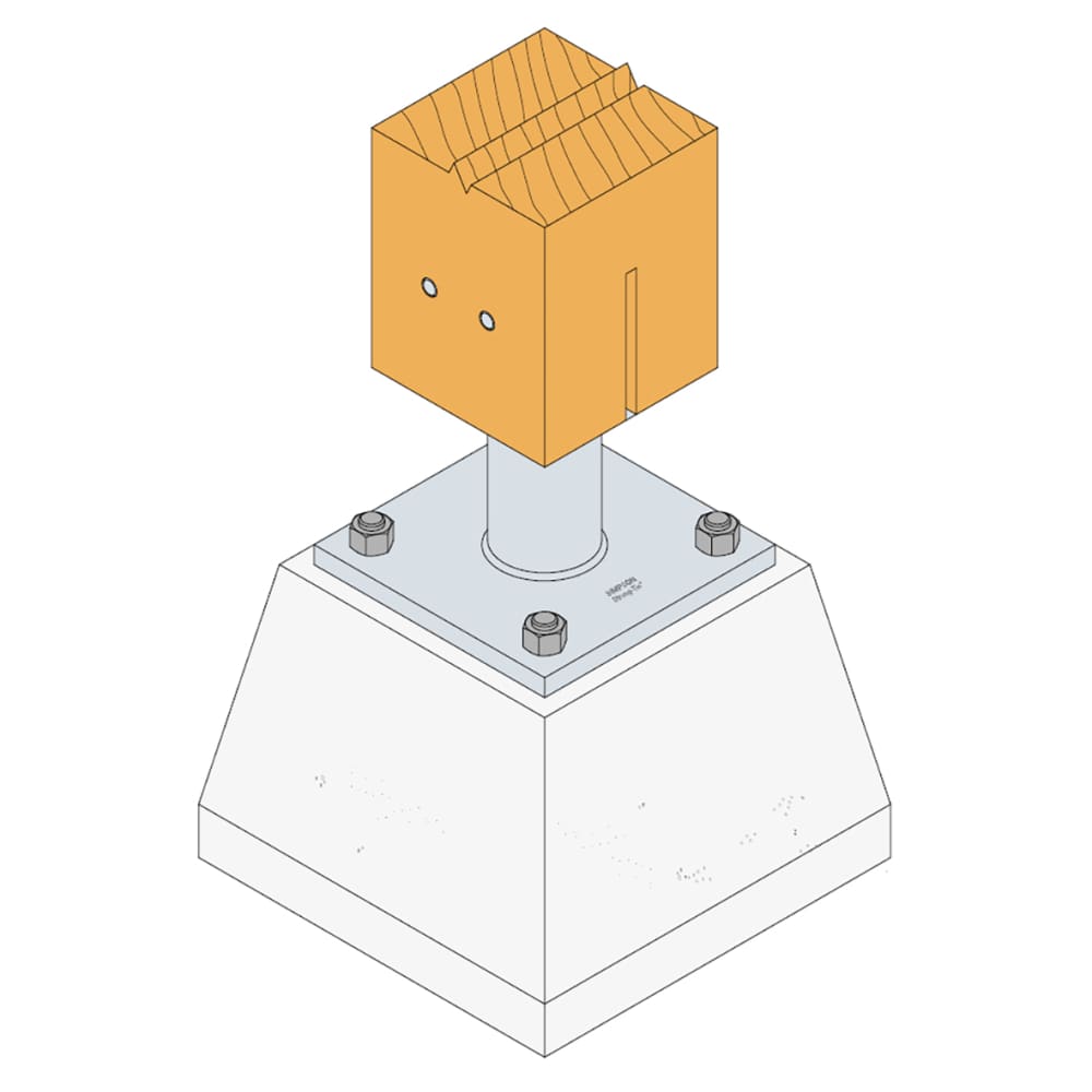 Simpson Strong Tie PISBMAXIG-B Heavy Duty Elevated Post Base for 120-200mm Posts - 148mm Height