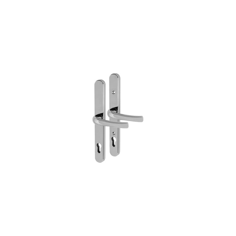 Yale uPVC Universal Lock Door Handle - Euro - 92mm c/c - Polished Chrome