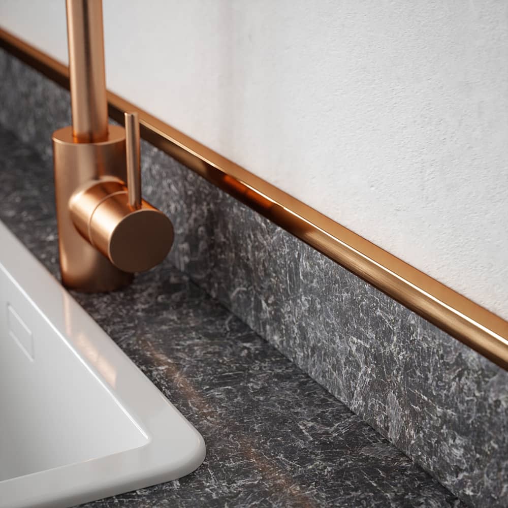 Rothley 2000mm Aluminium Angle - Unequal Sided - 30 x 20 x 1mm - Rose Gold