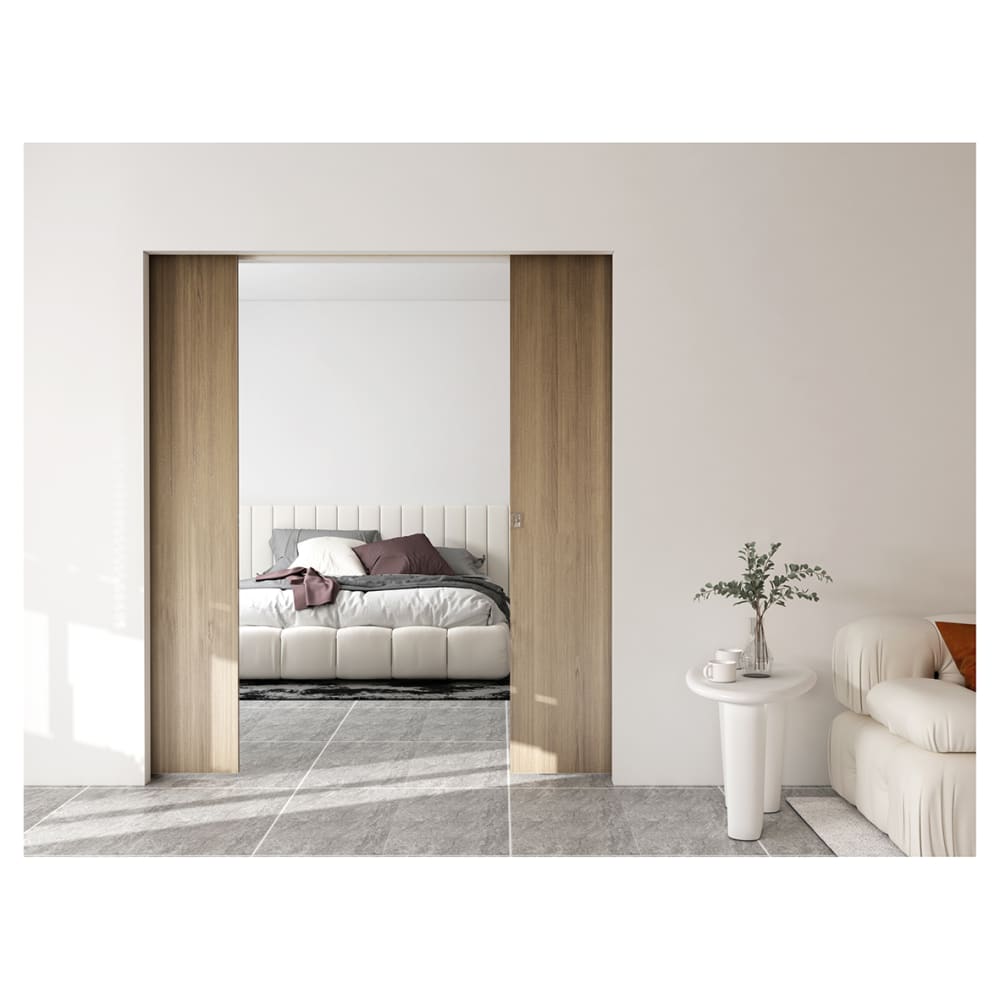 Klug Ultra Double Pocket Door Kit with Soft Close - 120mm Finished Wall - 1200 x 2400mm Door Size