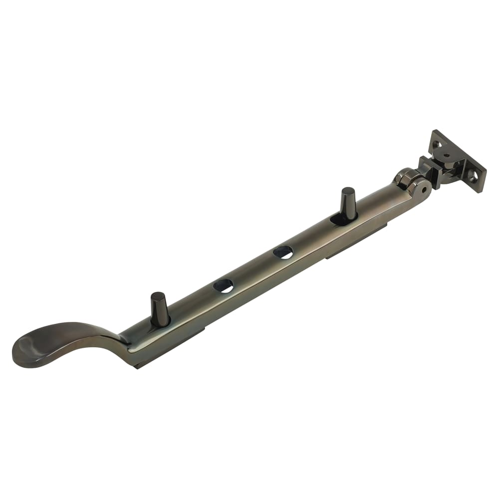 Hampstead Victorian Casement Window Stay - 10"/250mm Length - Black Nickel 