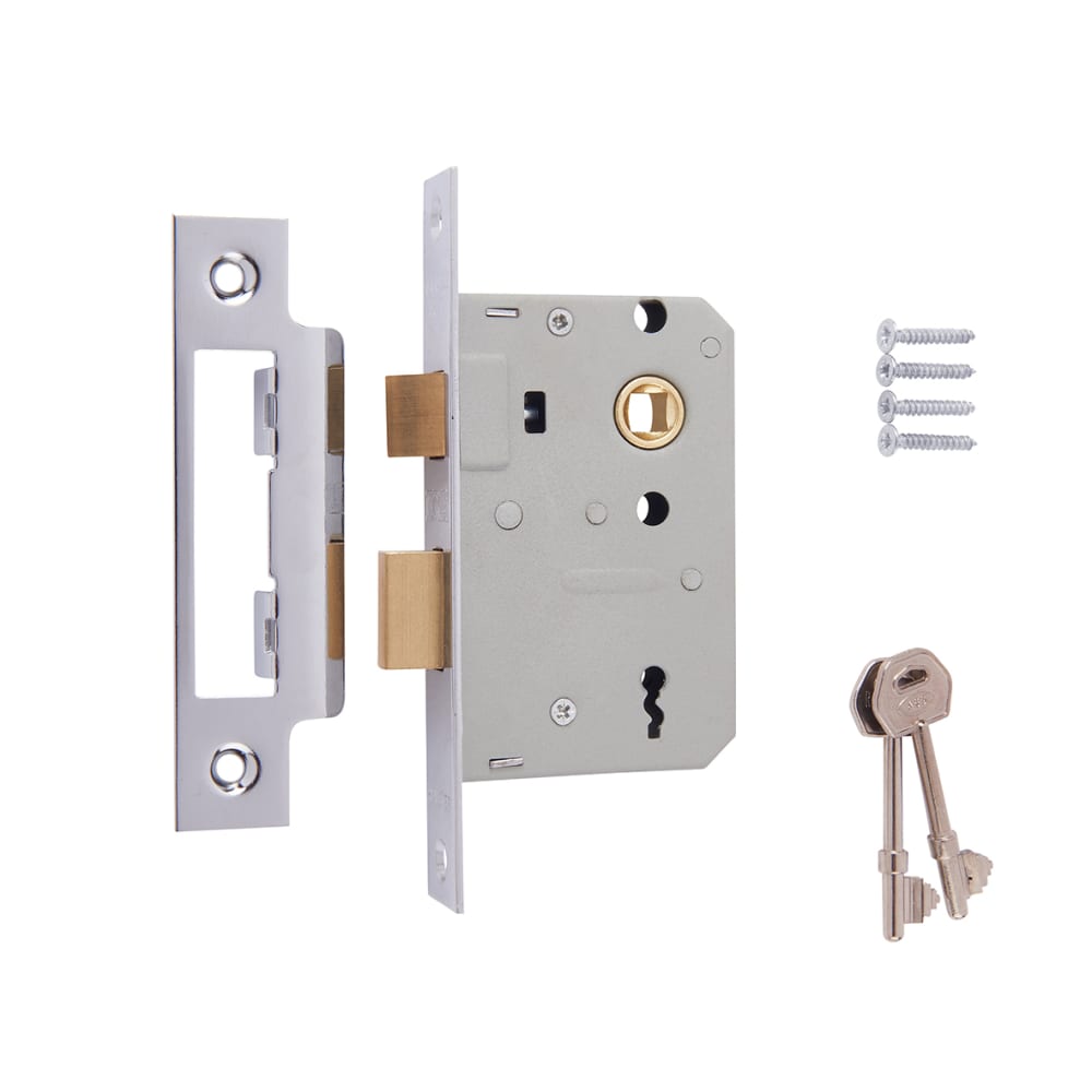 ERA 3 Lever Sashlock - 64mm Case - 44mm Backset - Polished Chrome