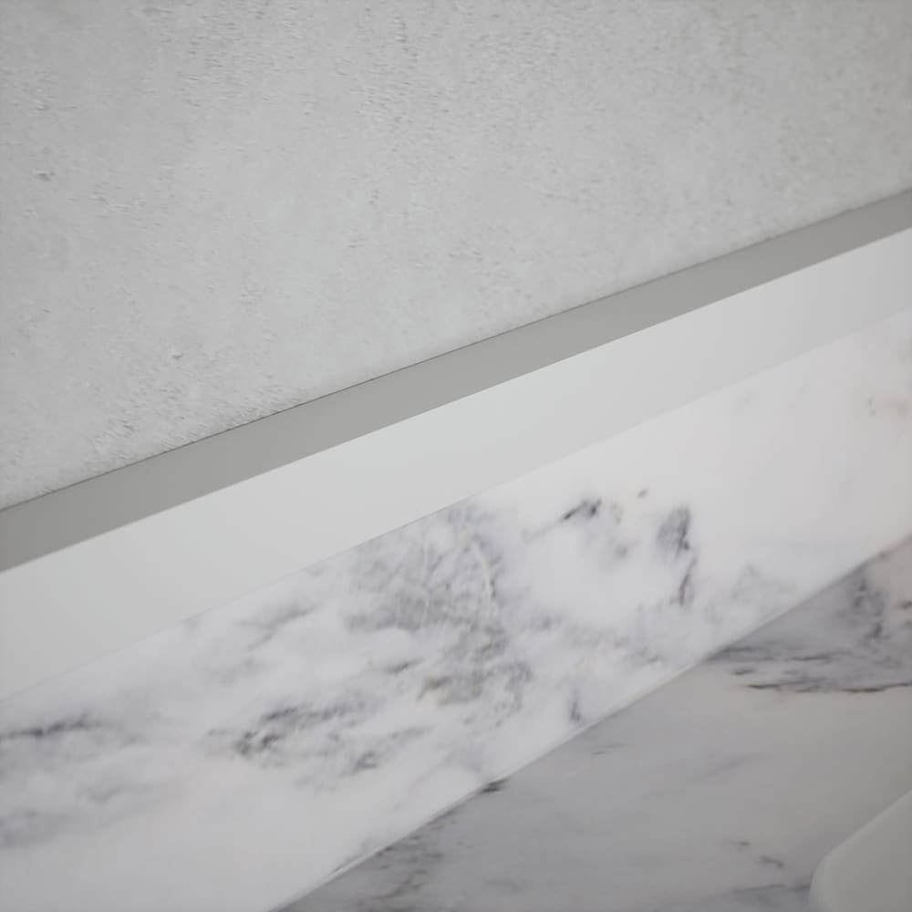 Rothley 1000mm Plastic Angle - Equal Sided - 20 x 20 x 1mm - White 