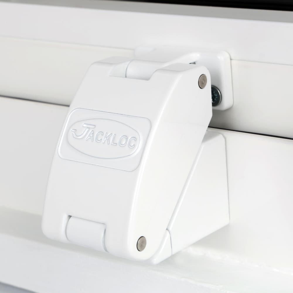 Jackloc Titan Key-Locking Folding Window Restrictor – Black