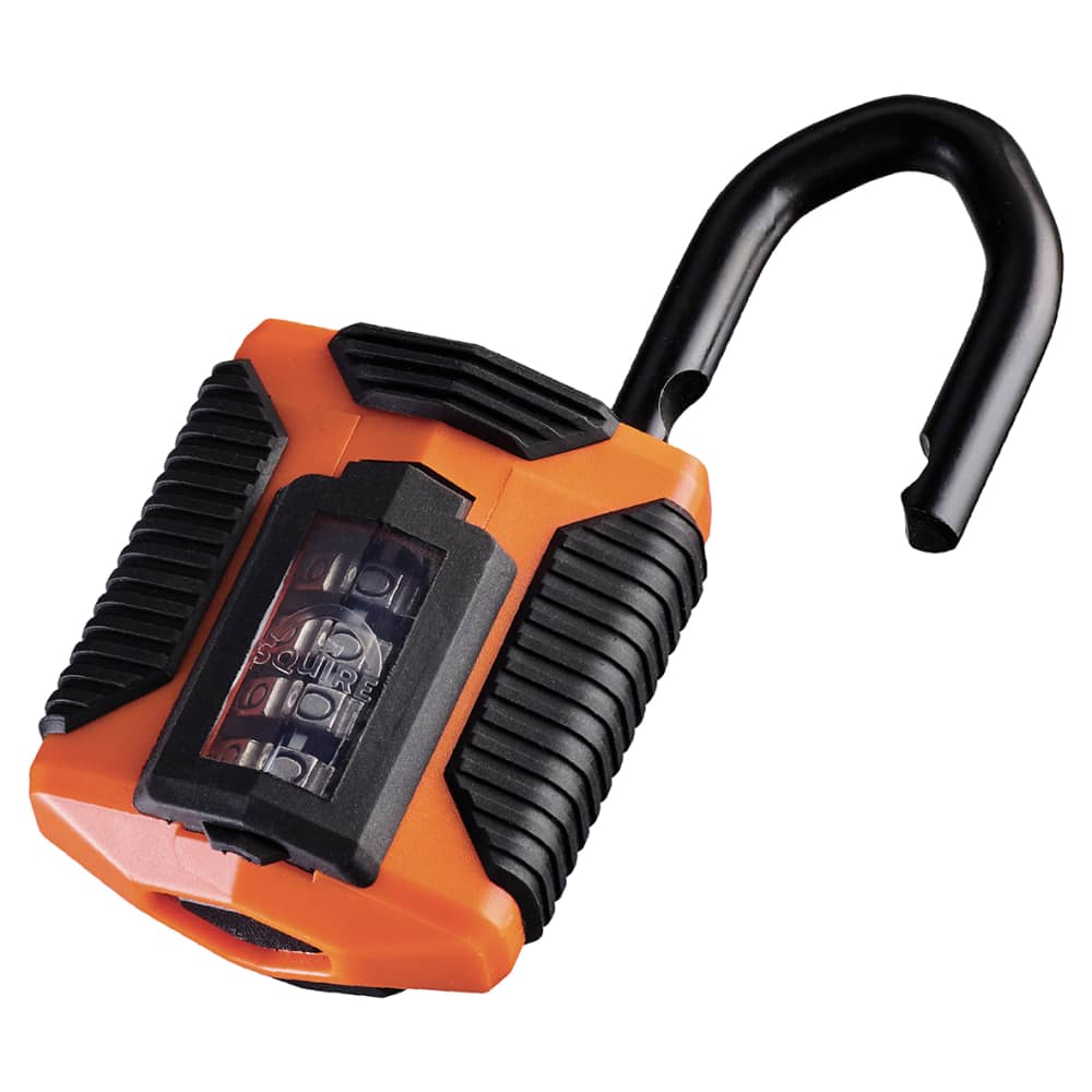 Squire All Weather Combination Padlock - 50mm Body - 23 x 22mm Shackle - Orange