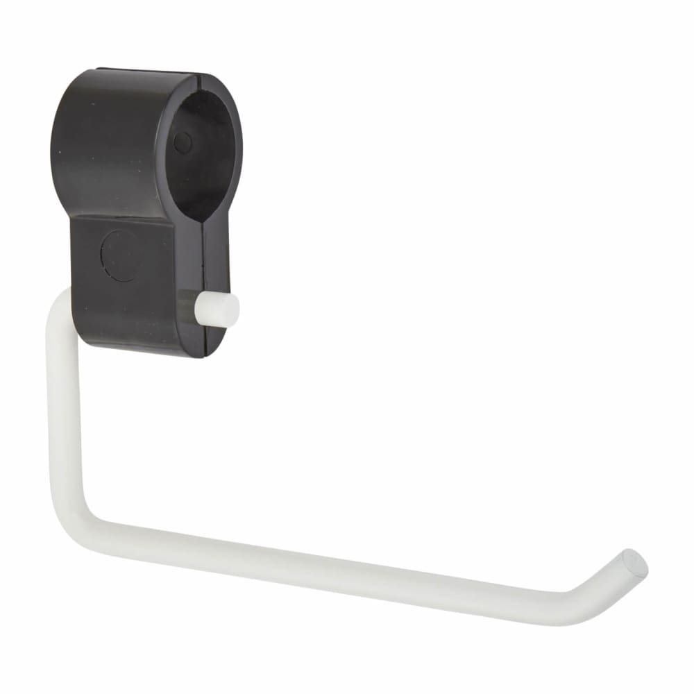Nymas Support Rail Clip-On Toilet Roll Holder - 165 x 32 x 120mm - White Powder Coated