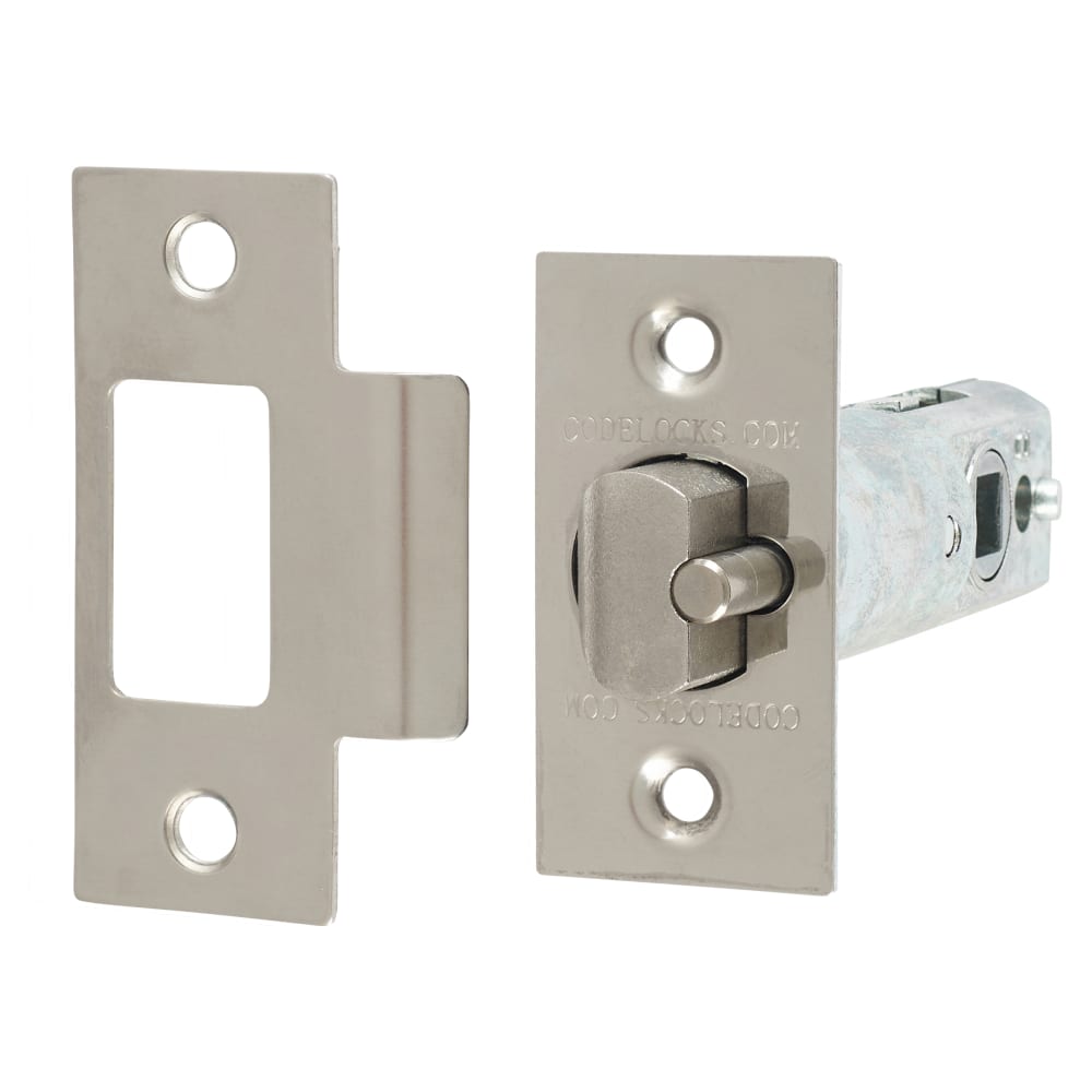 Codelocks CL600 Push Button Code Lock and Latch with Key Override - Brushed Steel