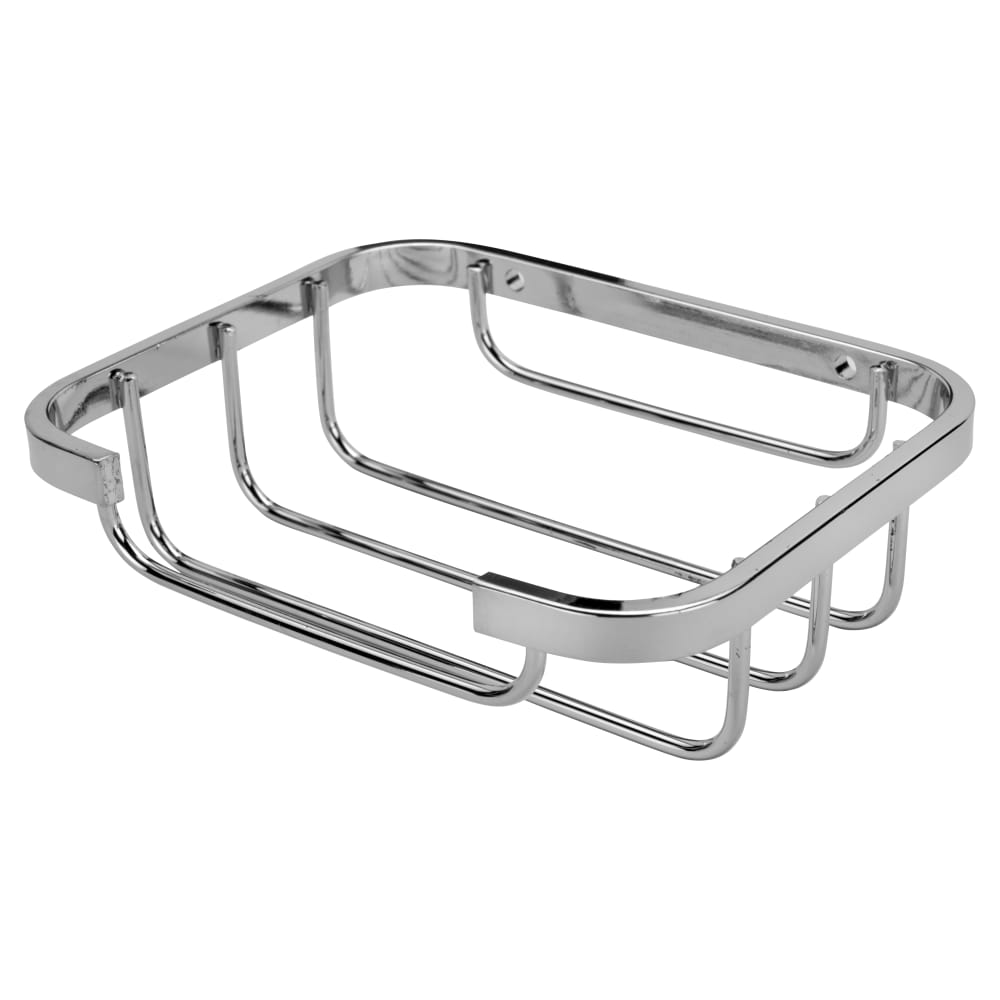 Croydex Wirework Small Shower Soap Dish Basket - 35 x 130 x 100mm - Stainless Steel