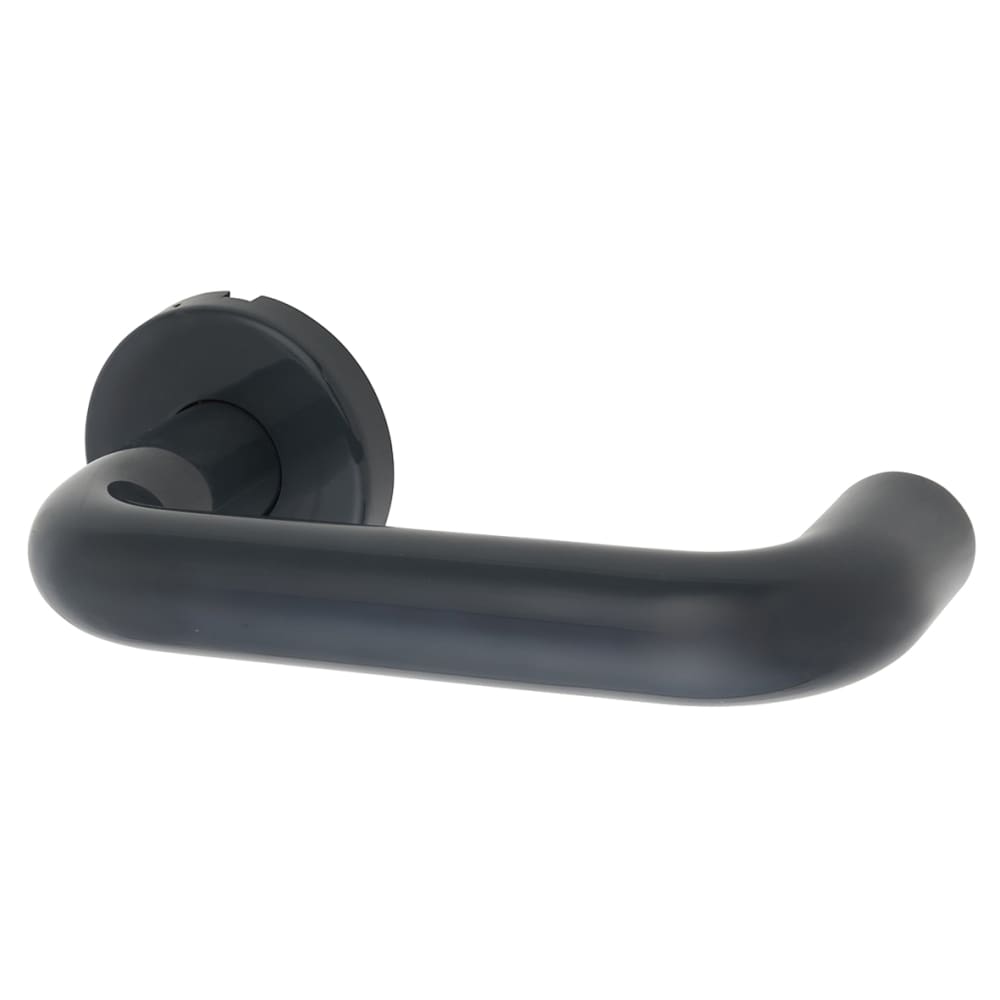 Hoppe Paris AR600/20 Nylon Steel Core Safety Door Handle on Rose - Anthracite Grey