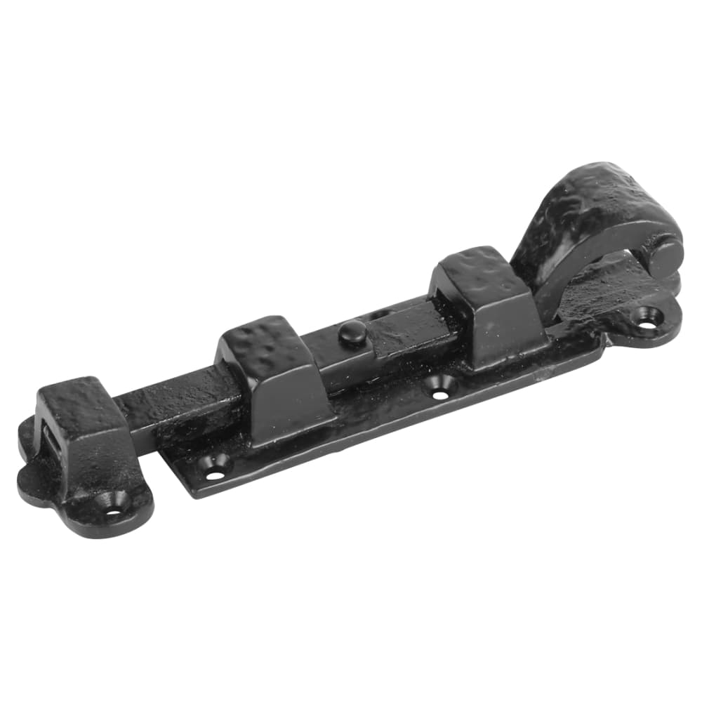 Olde Forge Blacksmith Straight Barrel Bolt - 203 x 49mm - Antique Black Iron