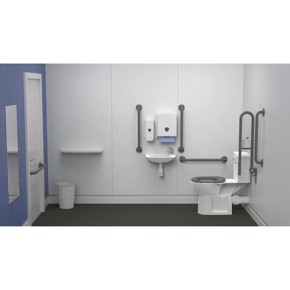 Fitzroy of London Rimless Close Coupled Doc M Pack - Exposed Fixings - Grey
