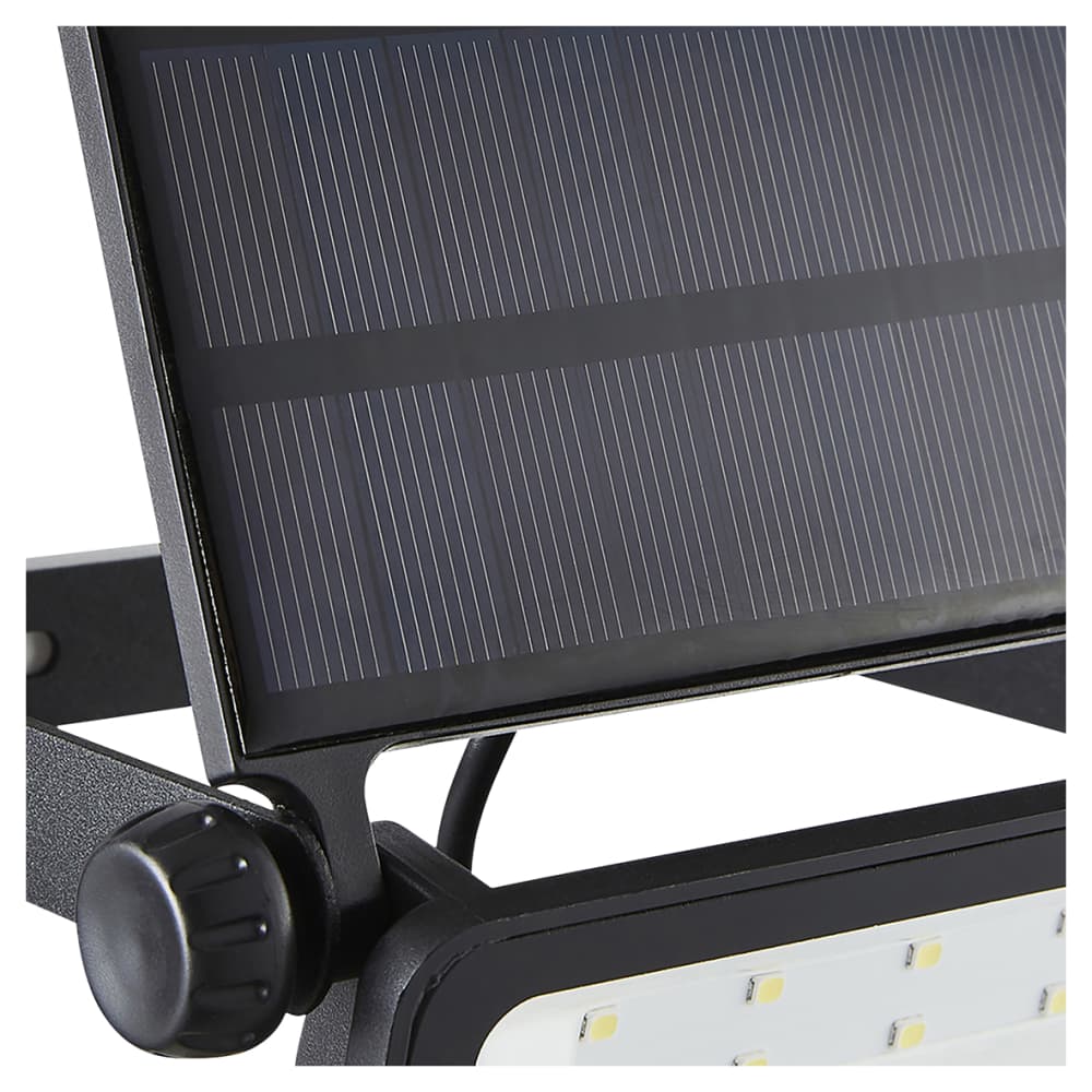 Forum Zink 2W LED Solar Powered Security Floodlight with PIR - 6000K Daylight - Black
