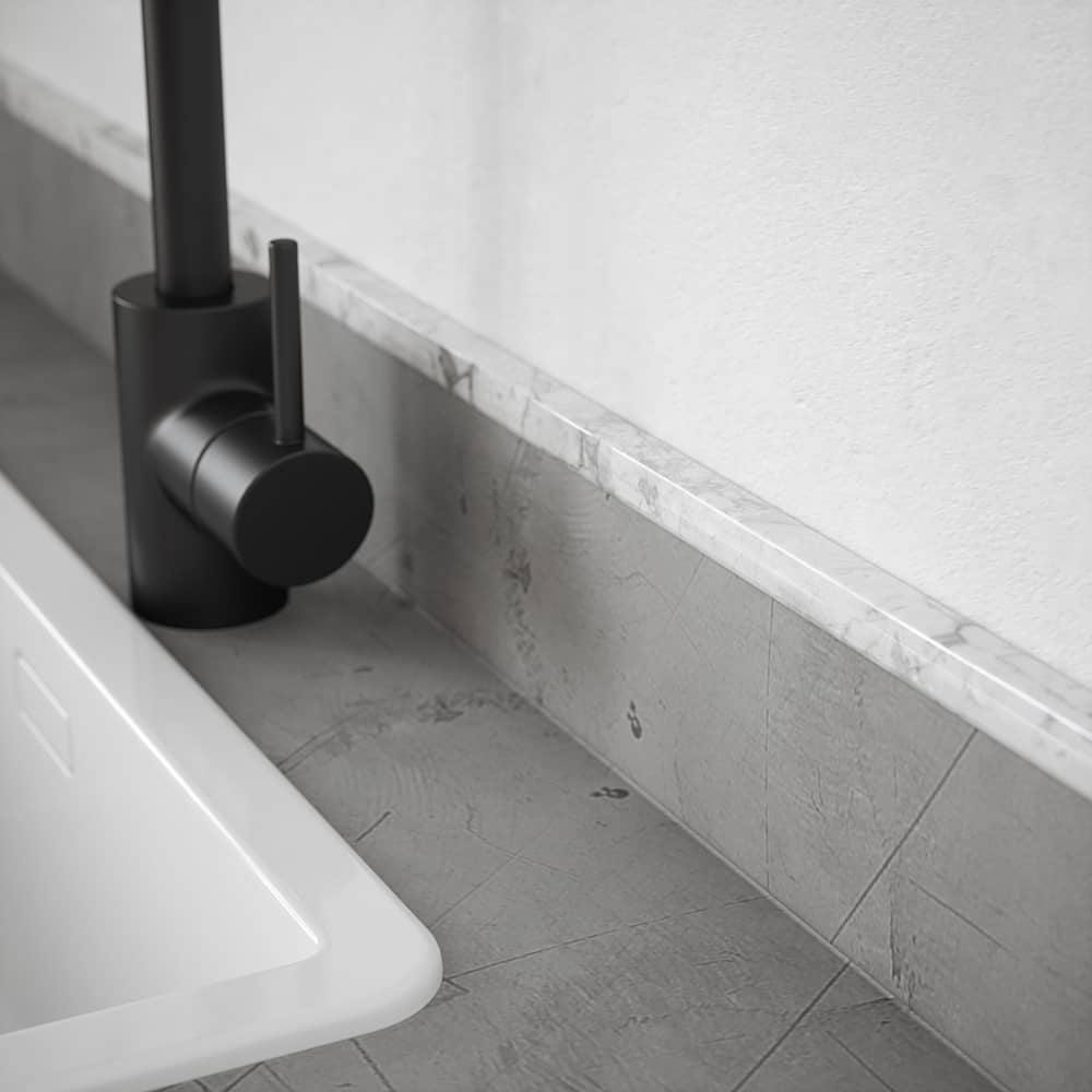 Rothley 2000mm Plastic Angle - Equal Sided - 20 x 20 x 1mm - Light Marble 