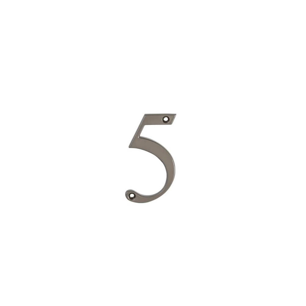 76mm Screw Fix Door Numeral - 5 - Satin Bronze