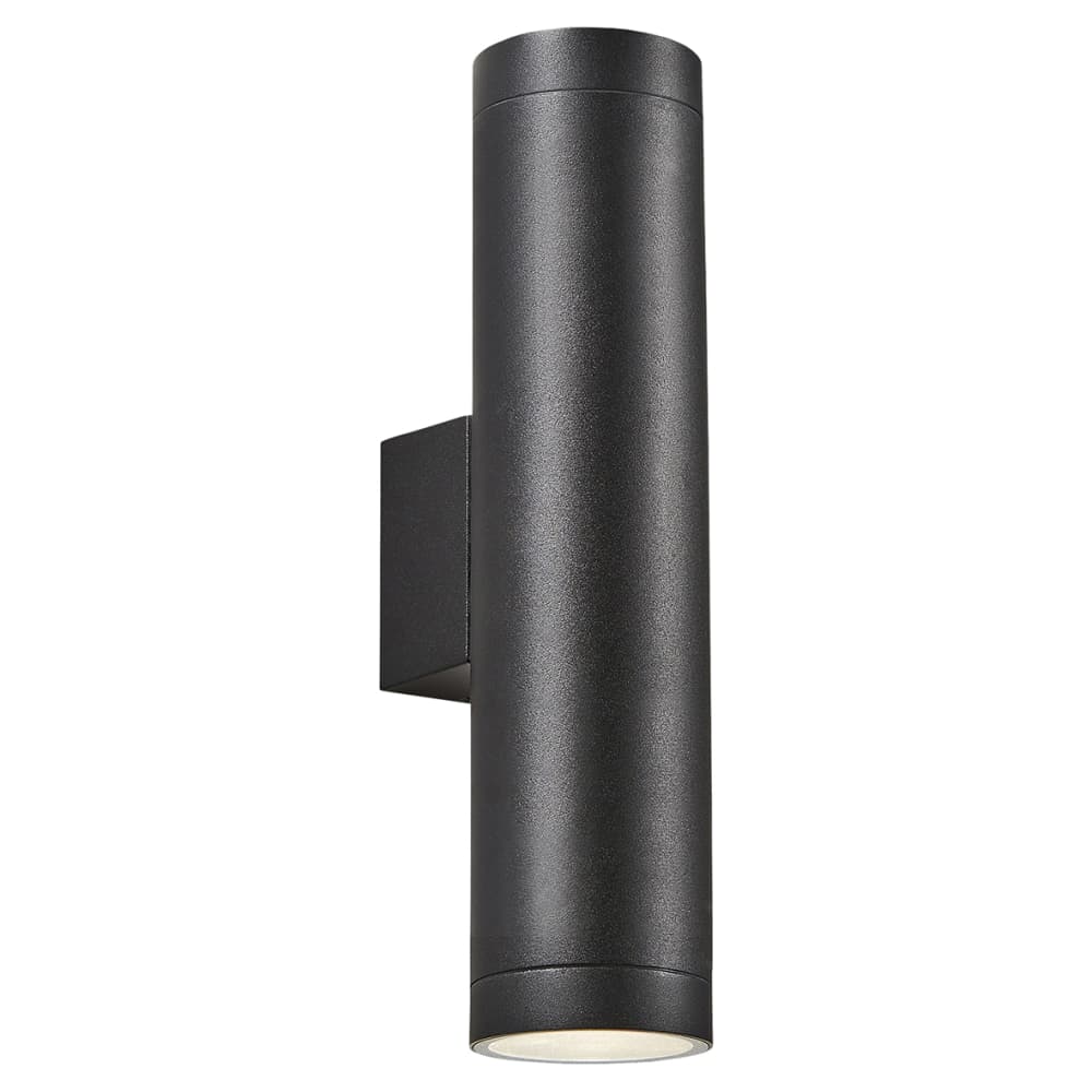 Forum Zink Morro Outdoor Up & Down Wall Light IP44 Black