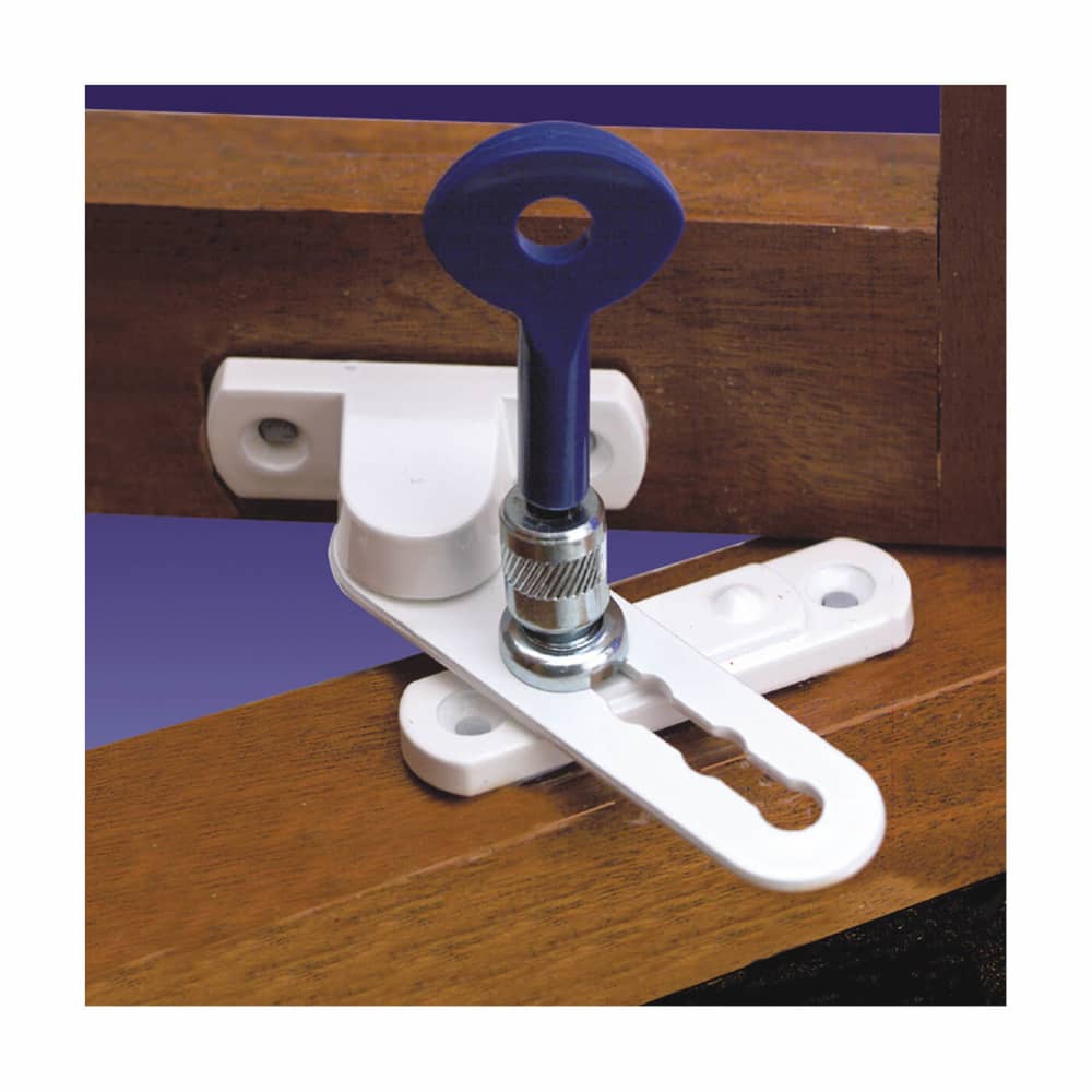 Yale Child Safety Window Restrictor - 85 x 70 x 18mm - White - Pack of 1 with 1 Key 