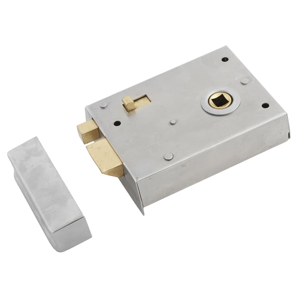 Altro Rim Lock with Snib - 105 x 80mm - Satin Chrome