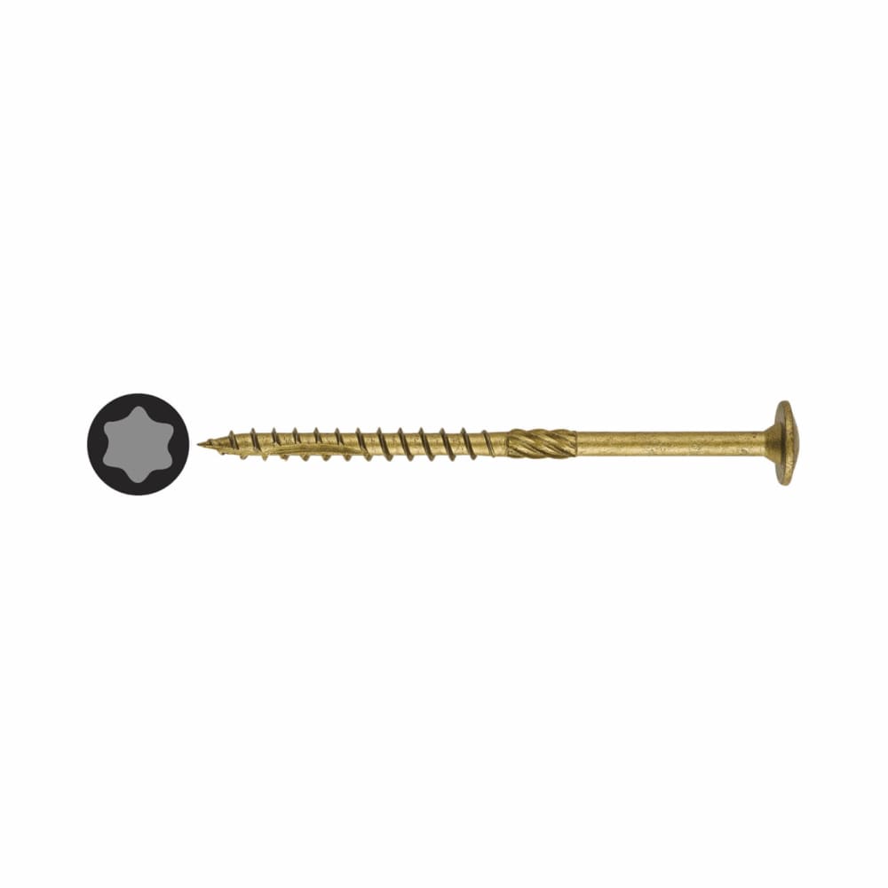 100mm Furniture Wood/Timber Connector Screws Hex Drive Steel Flat