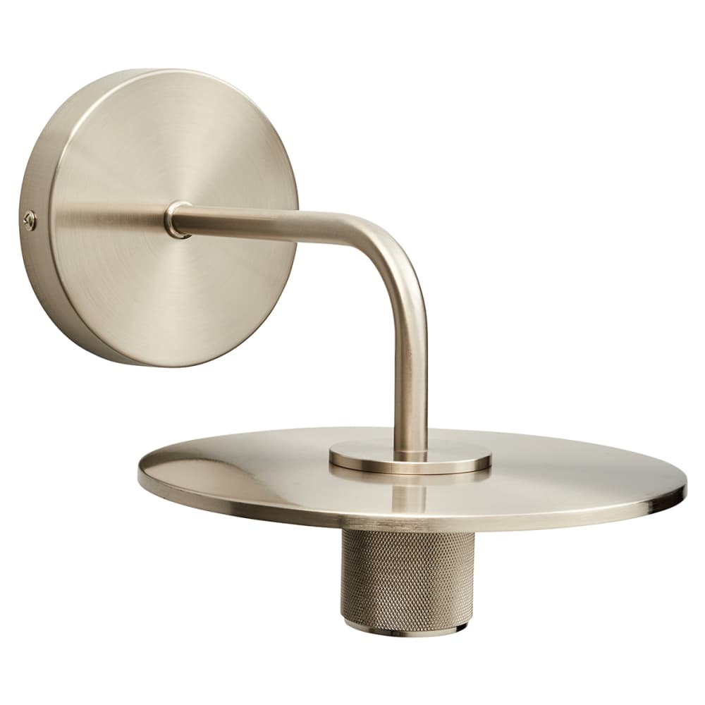Altro Savaneta Knurled Indoor Wall Light - Satin Nickel Fittings and Plate