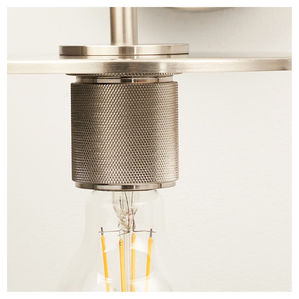 Altro Savaneta Knurled Indoor Wall Light - Satin Nickel Fittings and Plate