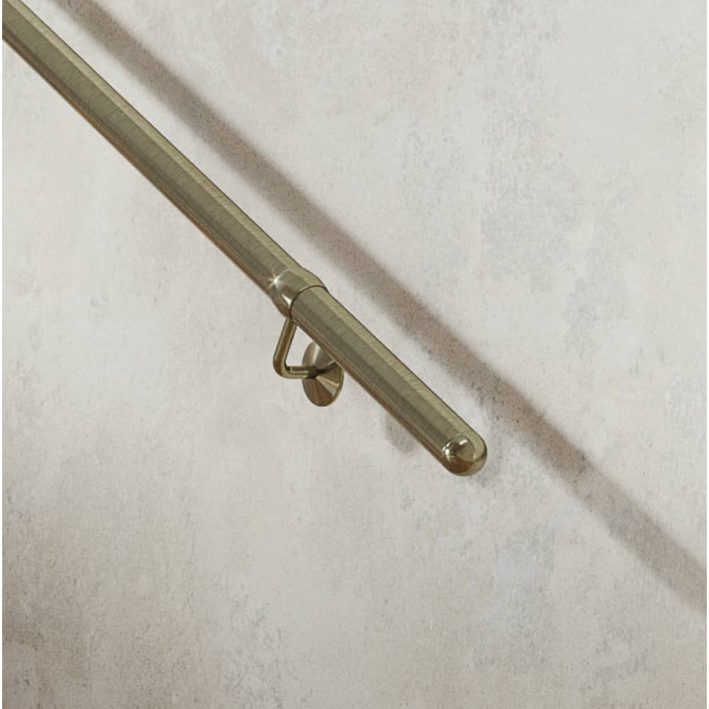 Rothley 40mm Handrail Banister Staircase Rail Support Kit - 3600mm Length - Antique Brass