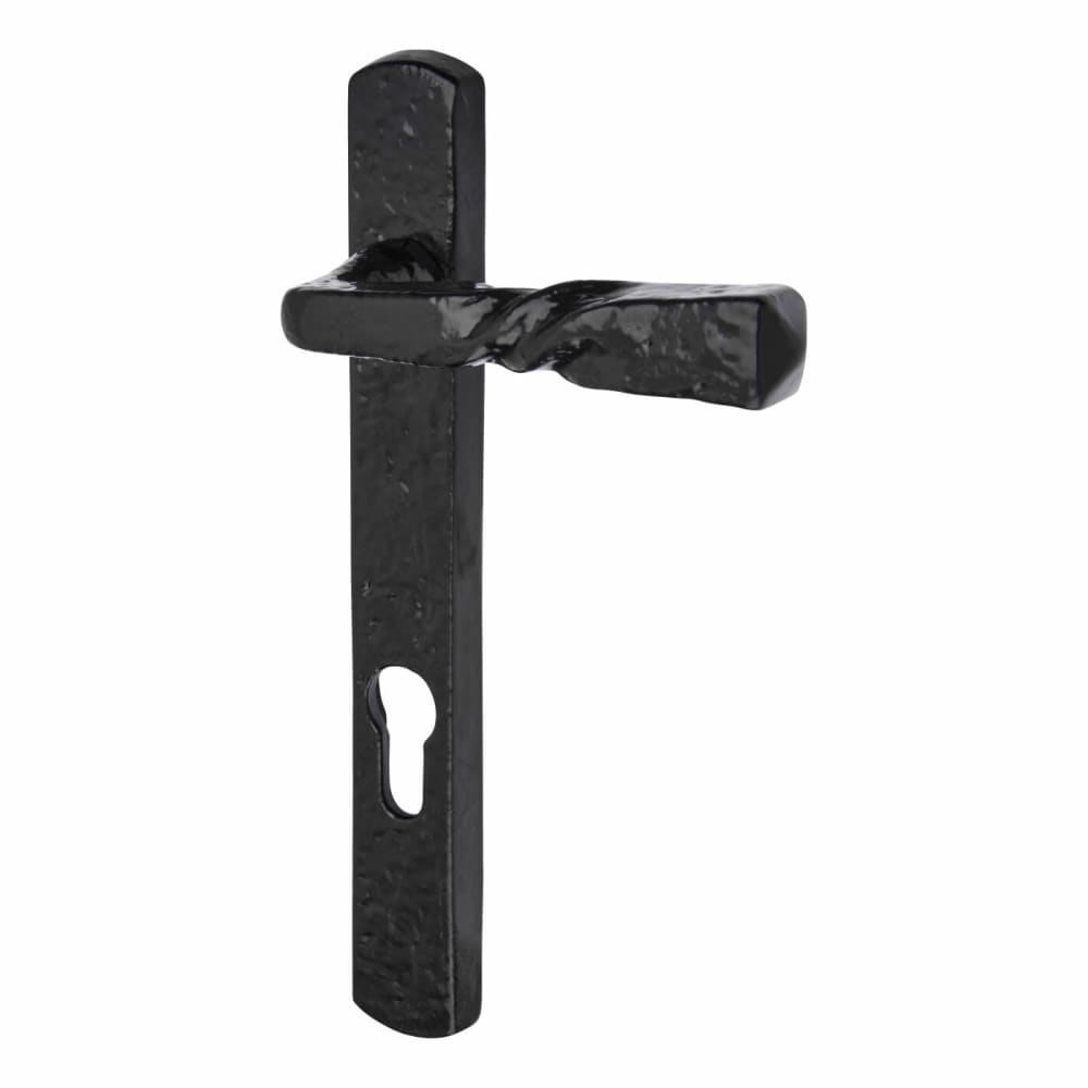 Elan uPVC Multipoint Door Handle - 92mm c/c - Antique Black Iron