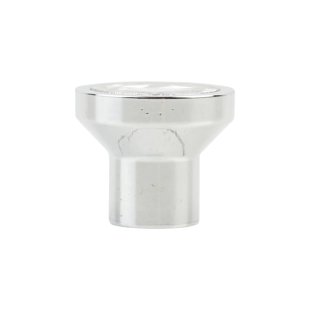 Altro Flat Crystal Glass Cabinet Knob - 21mm Diameter - Polished Chrome