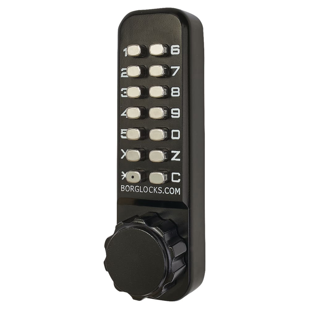 Borg BL2605 External Marine Grade Easicode Pro Deadbolt Push Button Code Lock - Black