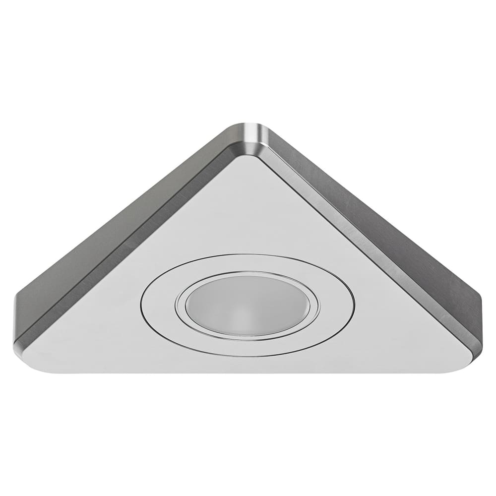 Sensio Nexus 2W LED Triangle Cabinet Downlight - 3000K/4000K/5000K CCT - Stainless Steel
