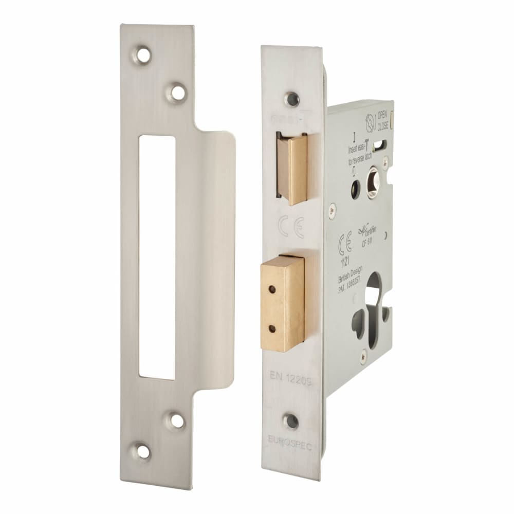Hampstead Architectural Euro Profile Sashlock - 78mm Case - 57mm Backset - Satin Stainless Steel