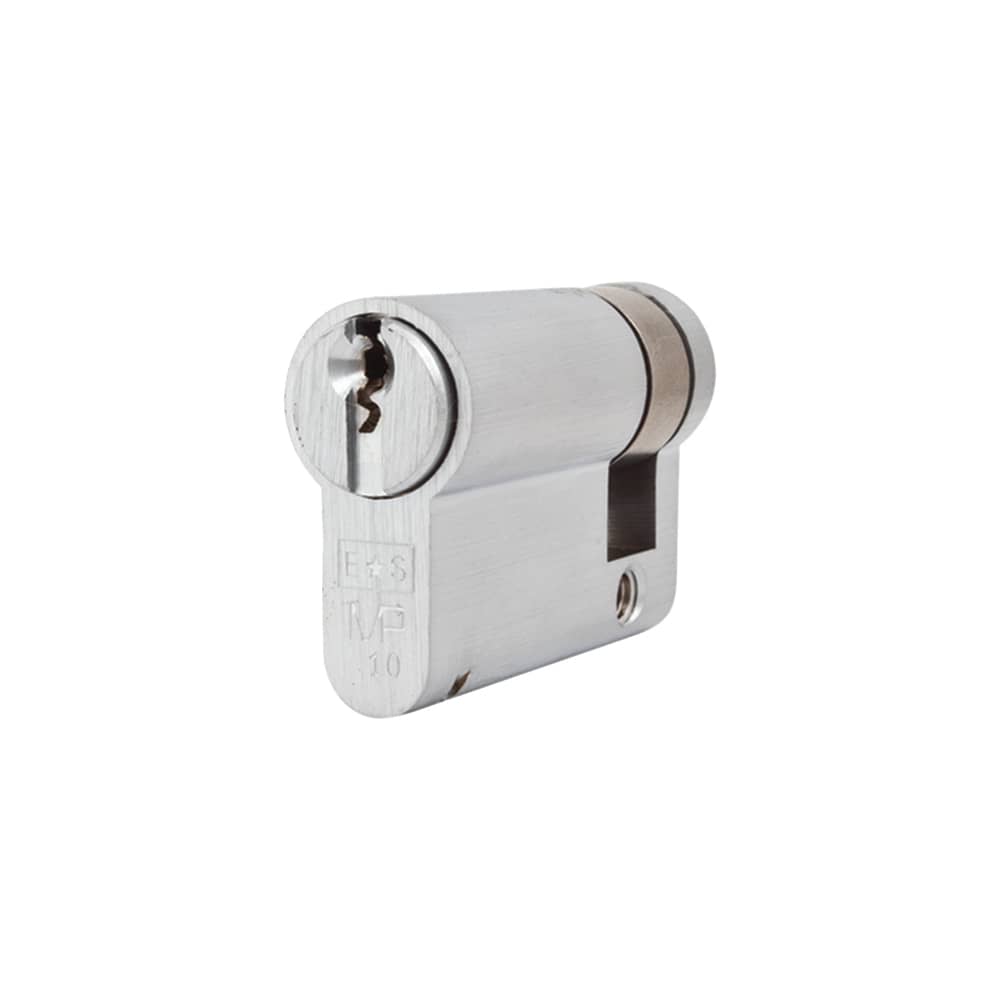 Eurospec 10 Pin 45mm Euro Single Cylinder - 35 + 10mm - Satin Chrome - Keyed to Differ