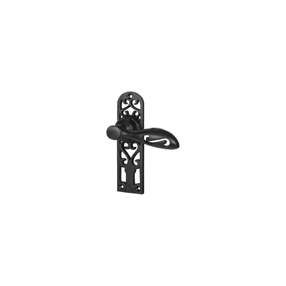 Olde Forge Cottage Latch Door Handle - 134 x 38mm - Antique Black Iron