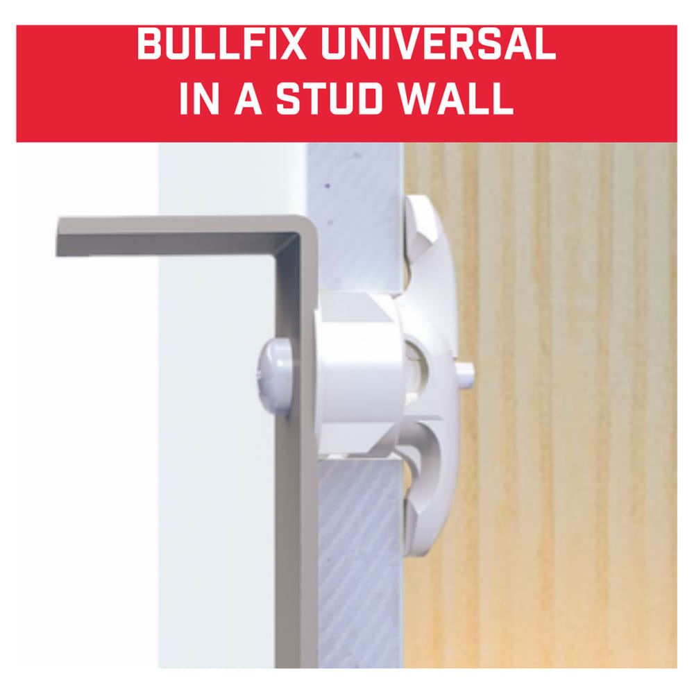 Bullfix Heavy Duty Plasterboard Fixing Kit for Radiators - 5 x 20mm - Pack of 4