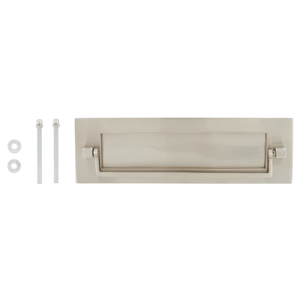 Postal Knocker Letter Plate - 254 x 78mm - Satin Nickel