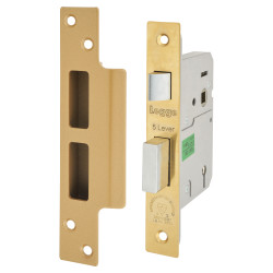 Legge Heavy Duty BS3621:2007 5 Lever Sashlock - 76mm Case - 57mm Backset - Polished Brass