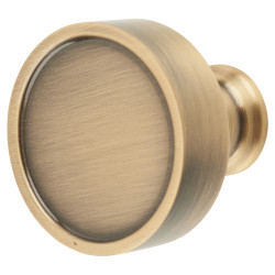Heritage Brass by M Marcus Florence Round Cabinet Knob - 32mm Diameter - Antique Brass