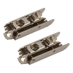 Blum CLIP Straight Cabinet Mounting Plate - Screw On - 3mm Spacing - Nickel Plated - Pair